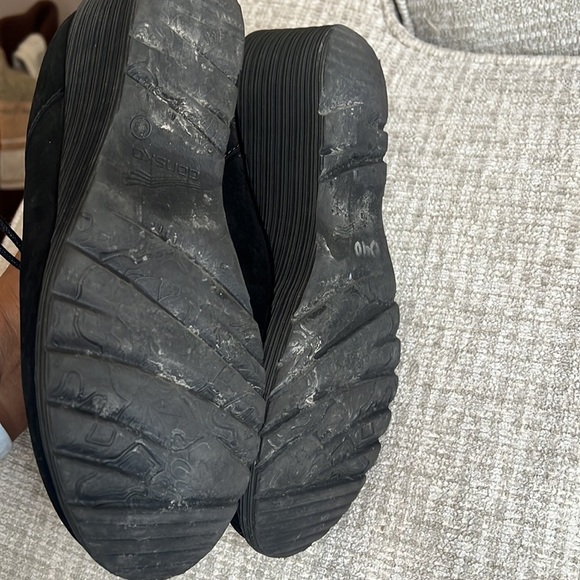 Dansko Cadee Lace Up Wedge Bootie Black Leather Women size 38 US 7.5-8 - Picture 9 of 9